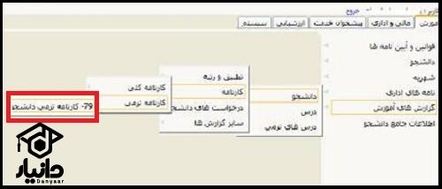 مشاهده کارنامه دانشگاه پیام نور